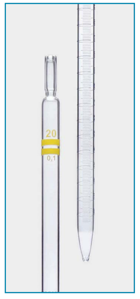 Pipetas de vidrio graduadas de 1 ml