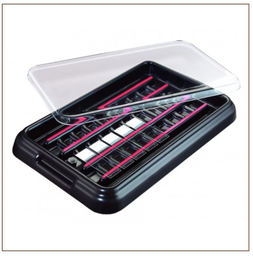 [M920-1] StainTray™,  Base wit clear Lid, capacity 20 slides